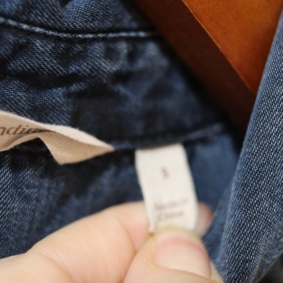 Soft Surroundings Denim Chambrey Jean Shirt Button Down Dress Tencel Small - Picture 16 of 16
